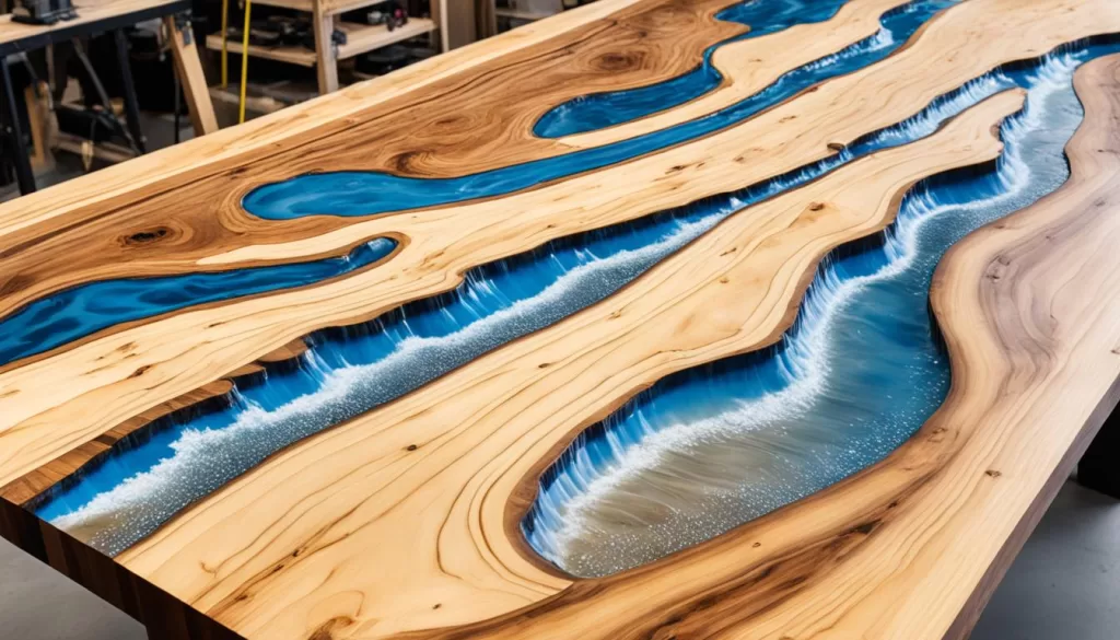 river table epoxy finishing