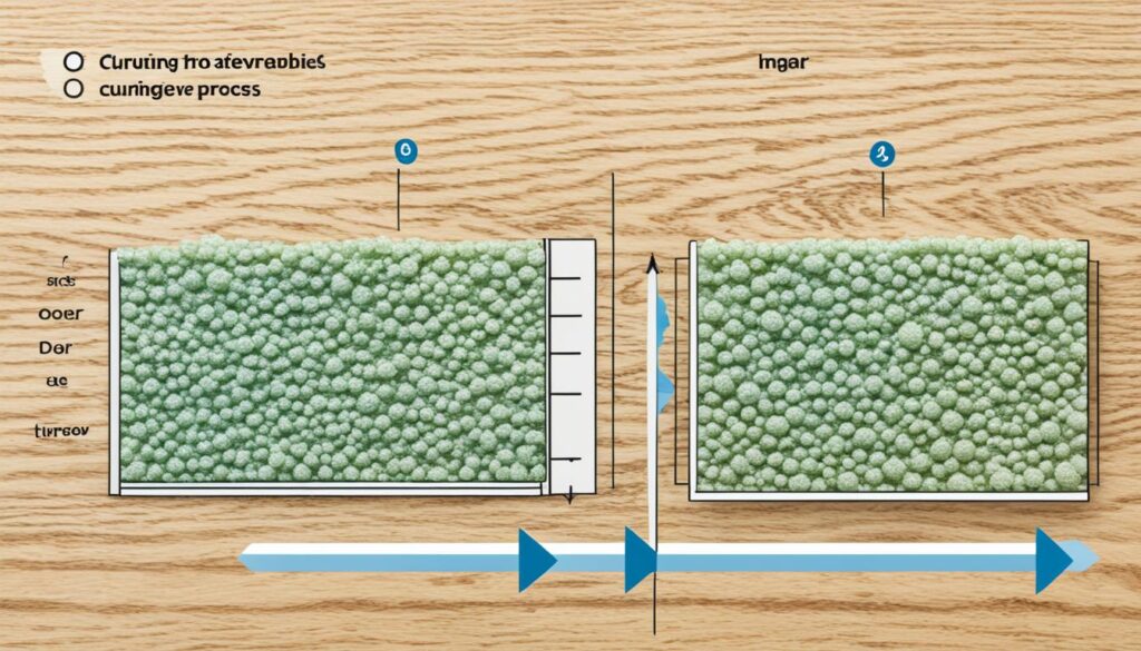 adhesive curing process