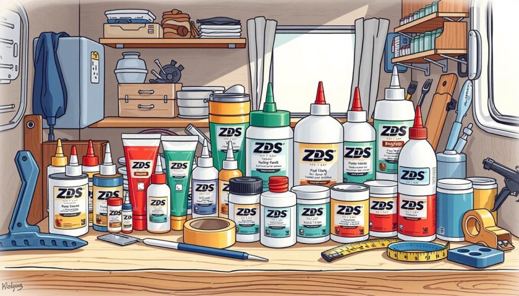 Types of adhesives for motorhome repairs