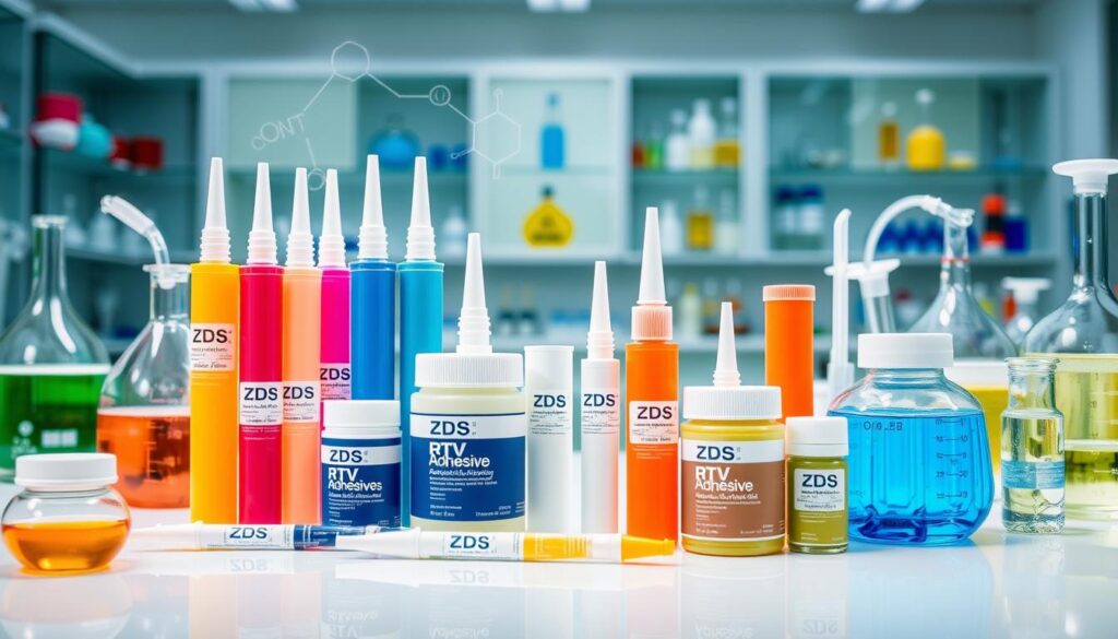 RTV adhesives in laboratory