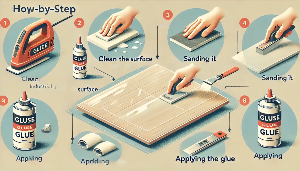 Steps for preparing a surface before applying industrial glue