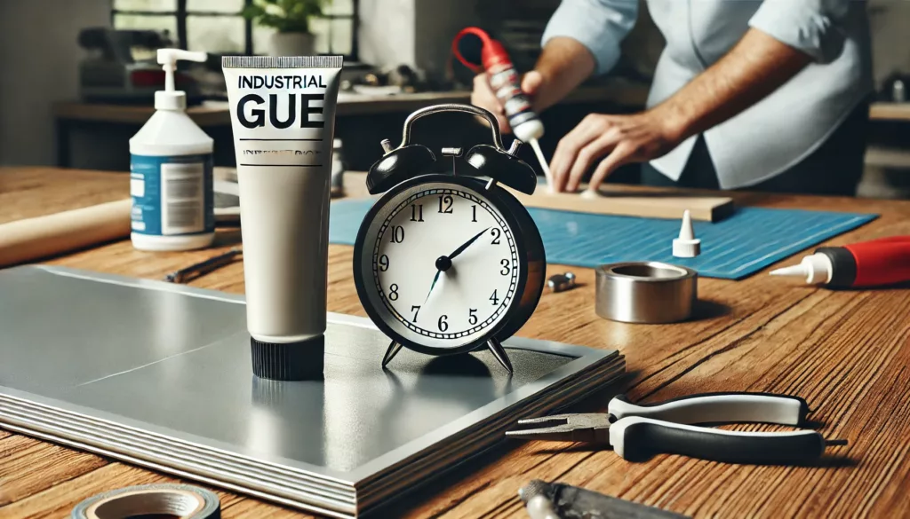 how long it takes for industrial glue to stick properly